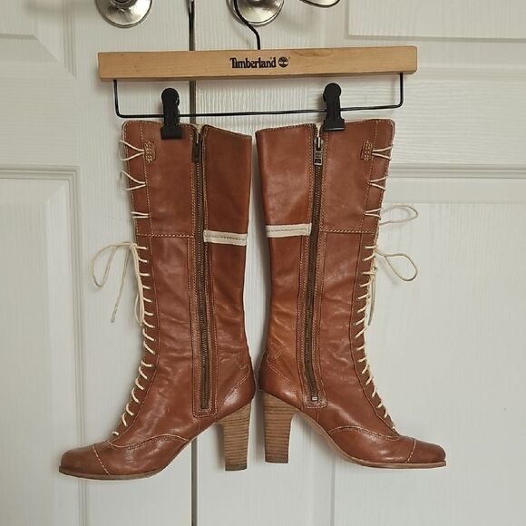 Timberland Shoes - Timberland Brown Heeled Boots Victorian Style